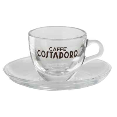 Costadoro espresso kop en schotel glas - 