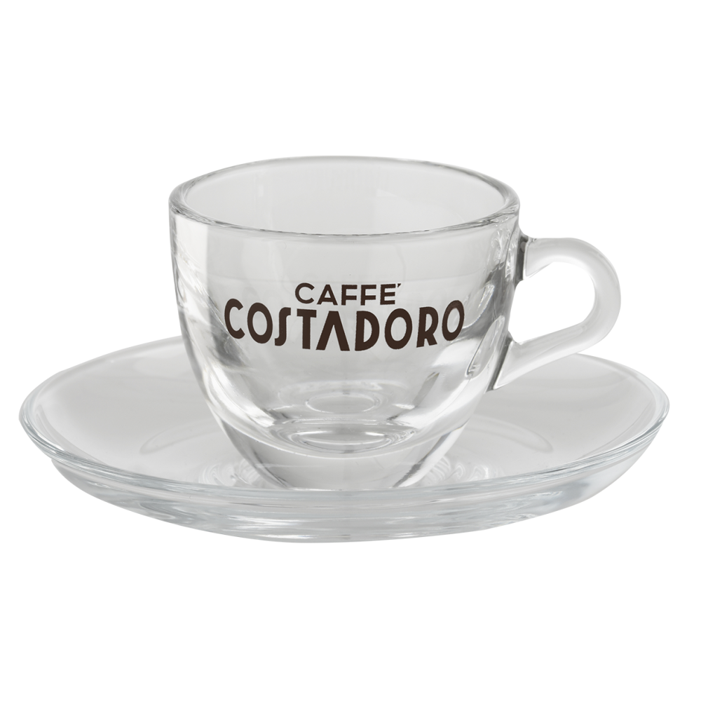 Costadoro espresso kop en schotel glas - 