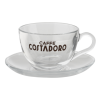 Costadoro cappuccino kop en schotel glas - 