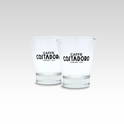 Set van 2 Flat White - koffie Glazen - 