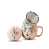 Il Mondo del Te - Theemok lichtroze met bloemenprint