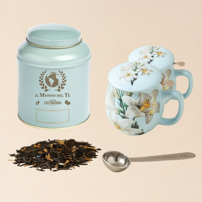 Luxe thee set lichtblauw