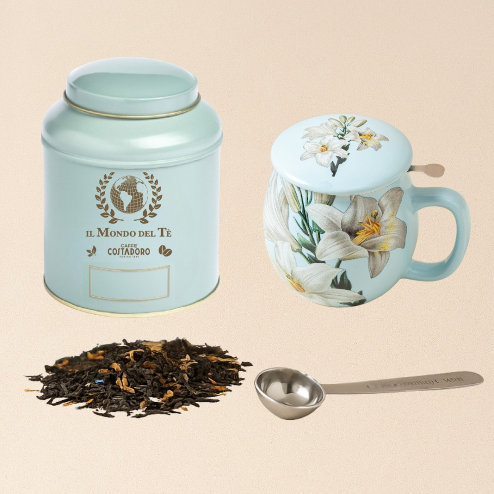 Luxe thee set lichtblauw compleet