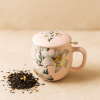 Il Mondo del Te - Theemok lichtroze met bloemenprint