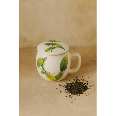 Il Mondo del Te - Theemok wit met bloemenprint