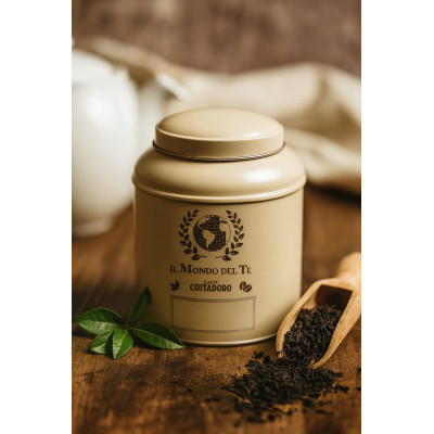 Theeblik il Mondo del Te 125 grams pastelkleur geel