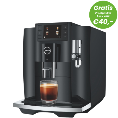 JURA E8 Piano Black EC + €40 Gratis Proefpakket