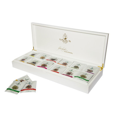 Theedoos 12 vaks wit - 