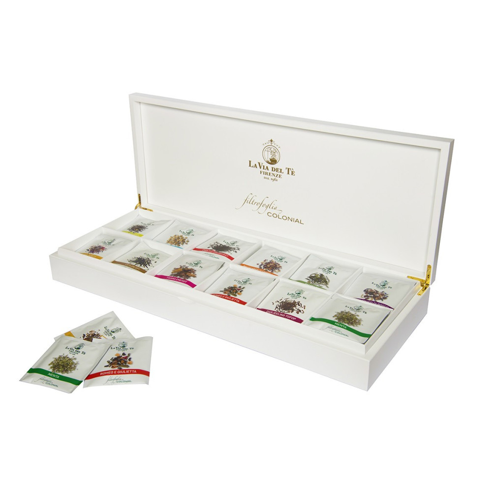 Theedoos 12 vaks wit - 