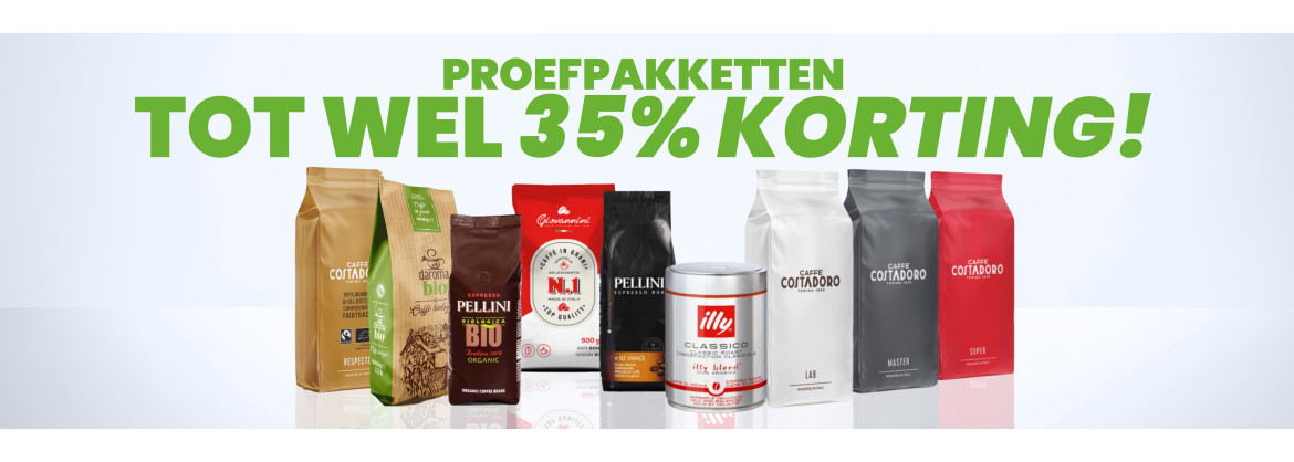 Proefpakketen koffie of thee !